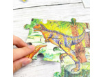 DJECO Puzzle Carton Dinosaures (100 Pièces) - Enfants dès 5 Ans DJ07424 Éducatif - Développe l'Observation, la Dextérité et la Patience - Inclut Poster et Livret - Fabriqué en France - 61 x 38 cm