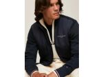 Sweat zippé Tommy Hilfiger marine en coton bio