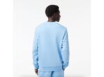 Sweat Lacoste bleu clair en molleton de coton bio