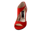 Linea - Chaussures de danse en nubuck rouge pour femme - Nueva Epoca