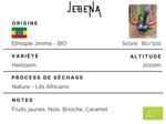 Café BIO Ethiopie Jebena 100% Arabica