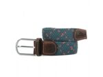 Ceinture tressée Billybelt grise et orange en cuir