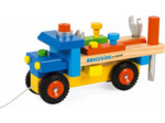 Janod - Camion de Bricolage Brico'Kids - Jouet d'Eveil à Promener 2 en 1 - 3 outils inclus - Apprentissage Motricité - Dès 2 Ans, Maman et bébé