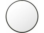 J-Line Miroir Rond Noir Mat Medium