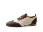 Carrara  LS28066 - Chaussure de danse ultra-souple brune et crème pour homme  semelle cuir lisse - Werner Kern