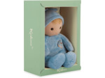 KALOO - Poupon lin  Très Doux et Moelleux pour Bébé - Corps Souple et Tendre - Poupon en Tissu - Couleur Bleu - 24cm - Lavable - Dès la Naissance de