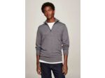 Pull demi zip Tommy Hilfiger gris en laine