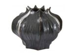 Vase en céramique brun métallisé