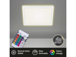 BRILONER Leuchten - Panneau LED, plafonnier réglable, lampe de plafond, RGB, contrôle des couleurs, rétro-éclairage,15 Watt, 1 850 Lumen, 4 000 Kelvin, blanc, 293x293x28mm 42 cm
