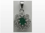 Pendentif or, émeraude et diamants