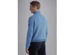 Pull demi zip Paul & Shark bleu clair en laine