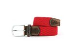 Ceinture tressée Billybelt rouge en cuir