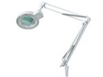 Lampe loupe avec pince, bras articulé, interrupteur marche/arrêt, grossissement 2.25x, pour enfants, adultes, personnes âgées, lecture, broderie diamant, loisirs, travail, blanc