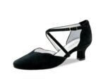 Denise 572-50 - Chaussures de danse fermées coupe V en daim noir - Anna Kern