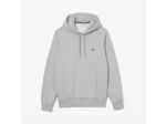 Sweat à capuche Lacoste gris en coton bio