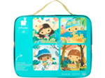 Janod - Puzzle Enfant Evolutif Les 4 Saisons 6 à 16 Pièces - Jeu Educatif - Apprentissage Motricité Fine et Concentration - Valisette avec Poignée - Dès 3 ans, Maman et bébé
