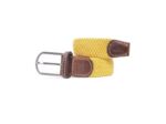 Ceinture tressée Billybelt jaune en cuir