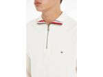 Pull demi-zip Tommy Hilfiger blanc