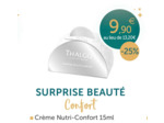 Surprise beauté confort crème nutri-confort Thalgo-Algue Marine.