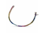 Superbe Bracelet argent multicolore