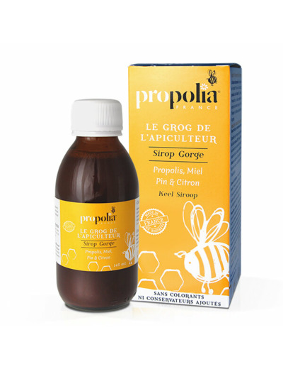 Sirop propolis Miel et plantes, Flacon verre de 145 mL