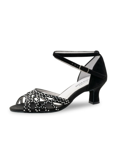 Clemence 960-50 - Chaussure de danse en velours noir à strass - Anna kern