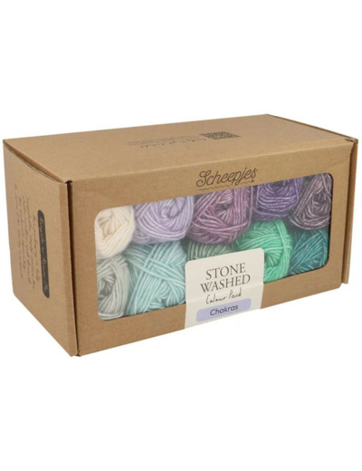 Pack de couleurs Scheepjes Stone Washed 10x25g - Chakras