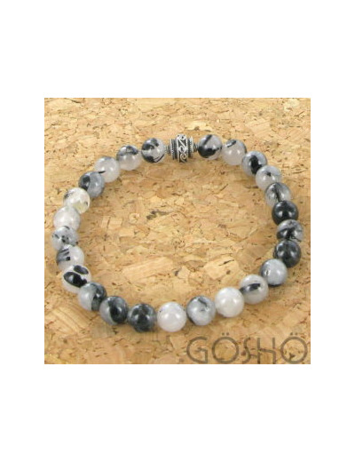 Bracelet GOSHO Quartz Rutile Noir