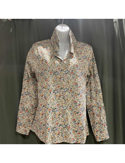 Chemise Femme Fleurie Multicolore | Chemise Tendance Motif Liberty Chic | Élégance Discrète