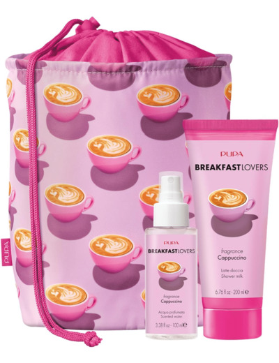 Coffret lait de douche et eau parfumée cappuccino Beakfast lovers Pupa