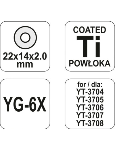 5xYT-37141 / 5 Molettes 22 mm  pour coupe carrelage
