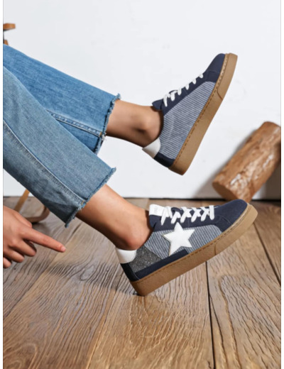 Basket STAR bleu marine