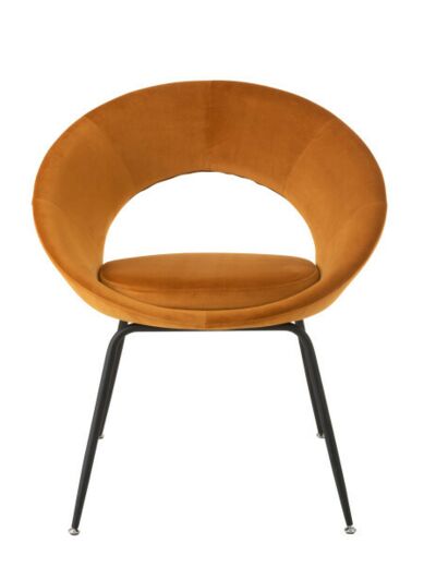 Chaise ronde metal Textile Ocre