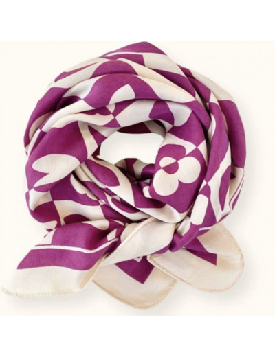 FOULARD PALIKA DAMIER FUCHSIA - APACHES