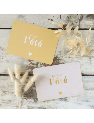 CARTE POSTALE BONJOUR L'ETE / JAUNE DE JUILLET - CINQMAI