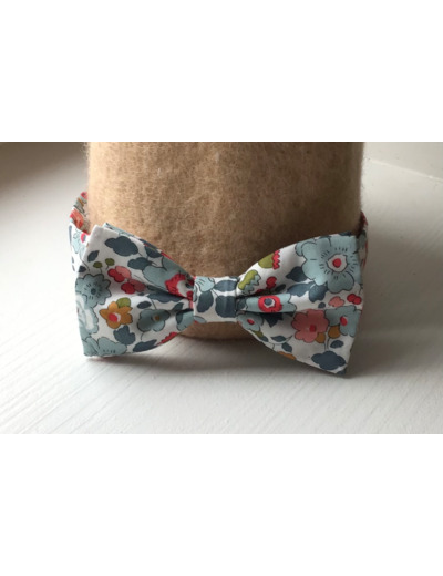 Nœud Papillon en Coton avec Motif Fleuri Liberty