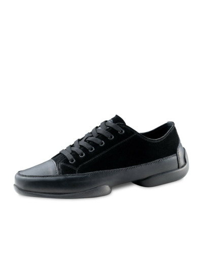 4045-pureflex - Baskets pour homme bi-semelle en cuir de couleur noire - Anna Kern