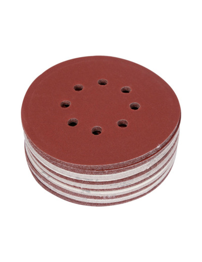YT-834599 - Lot de 50 disques abrasifs 8 trous P240 diam. 150 mm