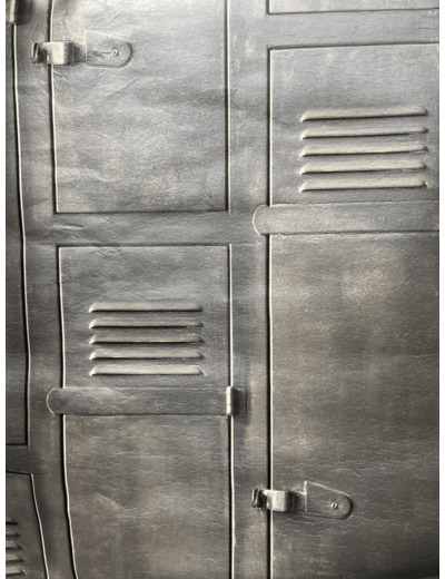 Papier peint vestiaire gris