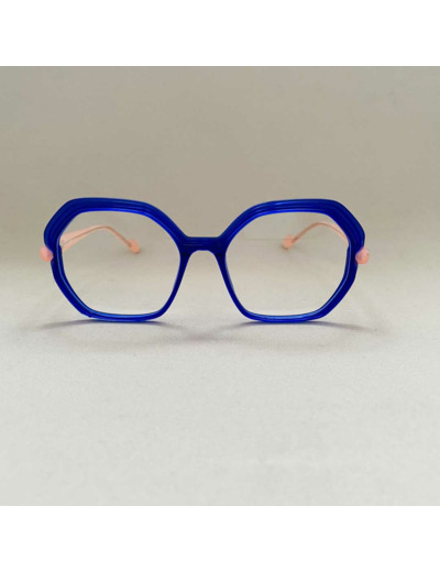 Lunettes de vue Rondes Kalinda Caroline Abram Coloris Bleu / Rose