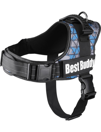 Harnais Best Buddy Pluto Bleu Camouflage Grid L 70-90CM*50MM