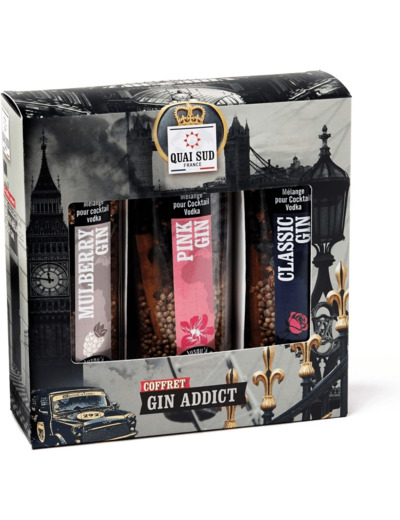 Coffret GIN ADDICT( Préparation a cocktail)