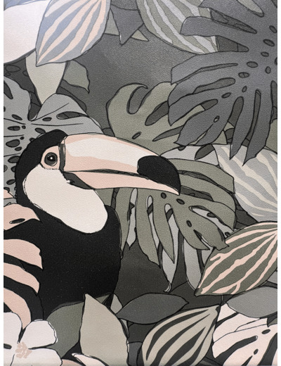 Papier Peint feuillage Toucan