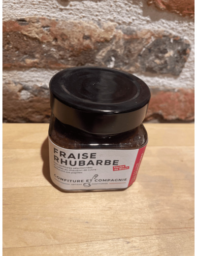 Confiture artisanale fraise thubarbe