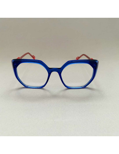 Lunettes de vue Dzing Caroline Abram Collection Blush Coloris Bleu / Rose