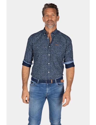 Chemise à motifs NZA marine