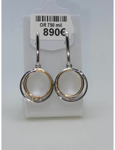 Boucles d'oreille pendantes diamant