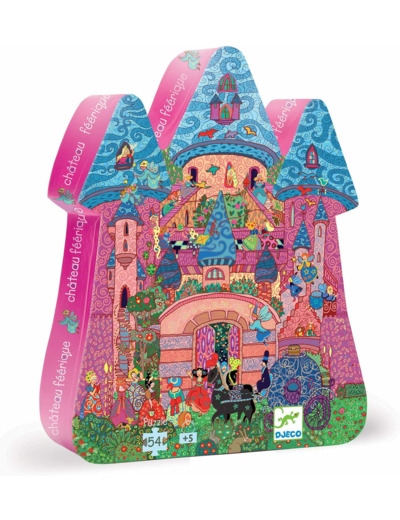 DJECO DJ07246 Puzzle Carton Château Féerique (54 Pièces)