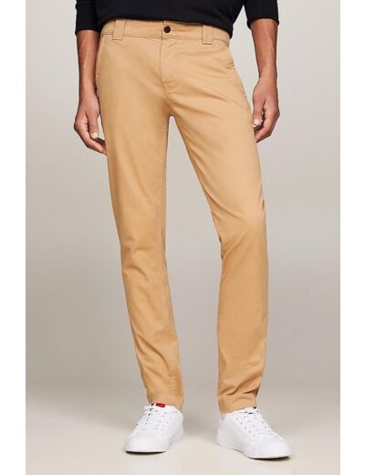 Pantalon chino Tommy Jeans beige coton bio