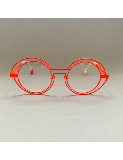 Lunettes de vue Val De Loire Wire de la Marque Sabine Be Coloris Orange Fluo